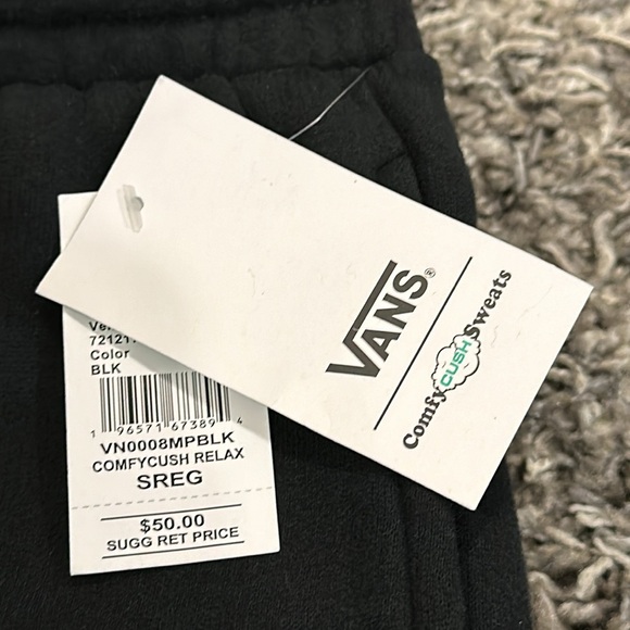 New VANS Comfy Cush Relaxed Fleece Sweat Shorts in Black - Picture 13 of 13